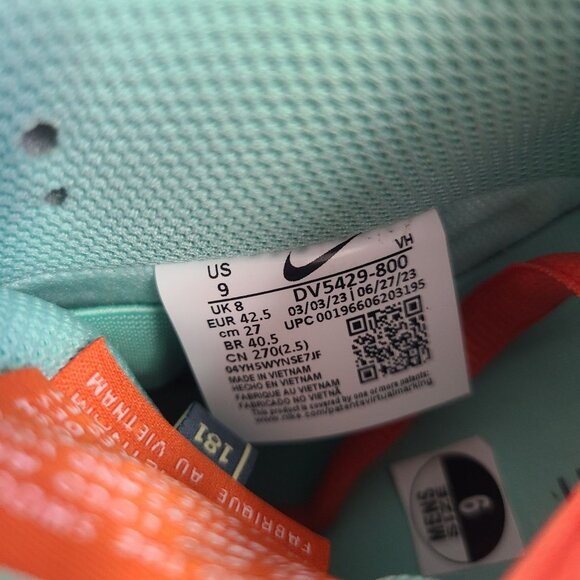 NEW Nike SB Dunk Low Shoes DV5429-800 Size 9 Orange Emerald Rise main image 4